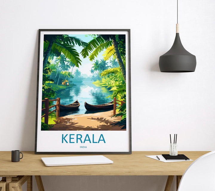 Kerala Travel Print Wall Art Kerala Wall Hanging Home Décor Kerala Gift Art Lovers India Art Lover Gift Wall Décor