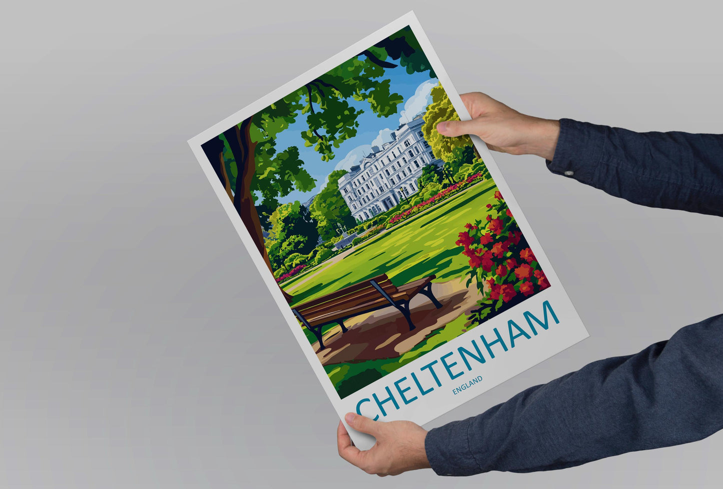 Cheltenham Travel Print Wall Art Cheltenham Wall Hanging Home Décor Cheltenham Gift Art Lovers England Art Lover Gift Cheltenham Art