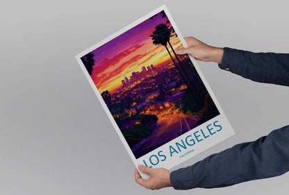 Los Angeles Travel Print Wall Art Los Angeles Wall Hanging Home Décor Los Angeles Gift Art Lovers California Art Lover Gift Los Angeles Deco