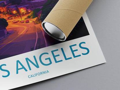 Los Angeles Travel Print Wall Art Los Angeles Wall Hanging Home Décor Los Angeles Gift Art Lovers California Art Lover Gift Los Angeles Deco