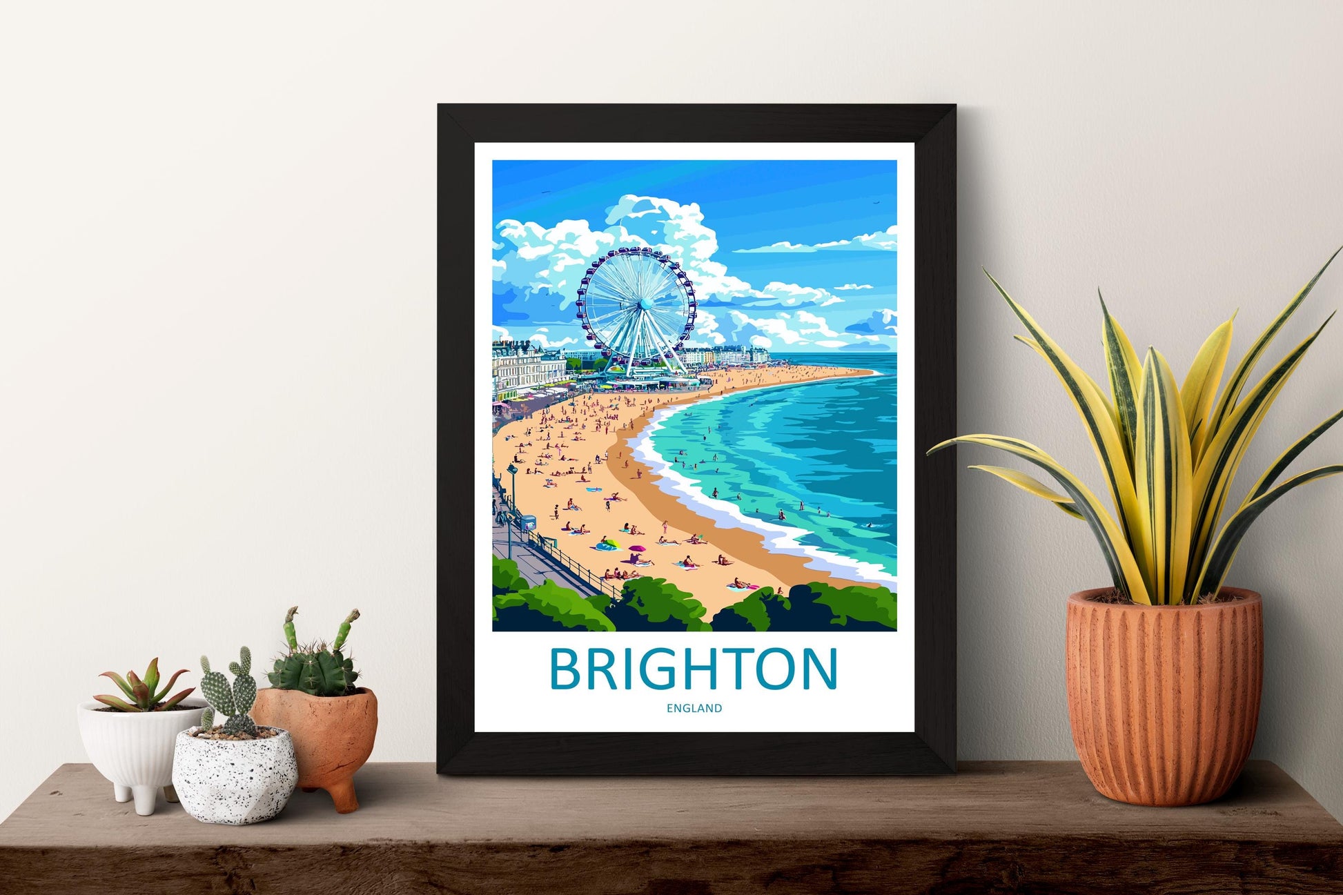 Brighton Travel Print Wall Art Brighton Wall Hanging Home Decoration Brighton Gift Art Lovers Wall Art Print Art Brighton Travel Poster