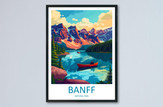 Banff National Park Travel Print Wall Art Banff Wall Hanging Home Décor Banff Gift Art Lovers Canada Art Lover Gift