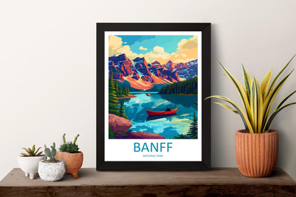 Banff National Park Travel Print Wall Art Banff Wall Hanging Home Décor Banff Gift Art Lovers Canada Art Lover Gift