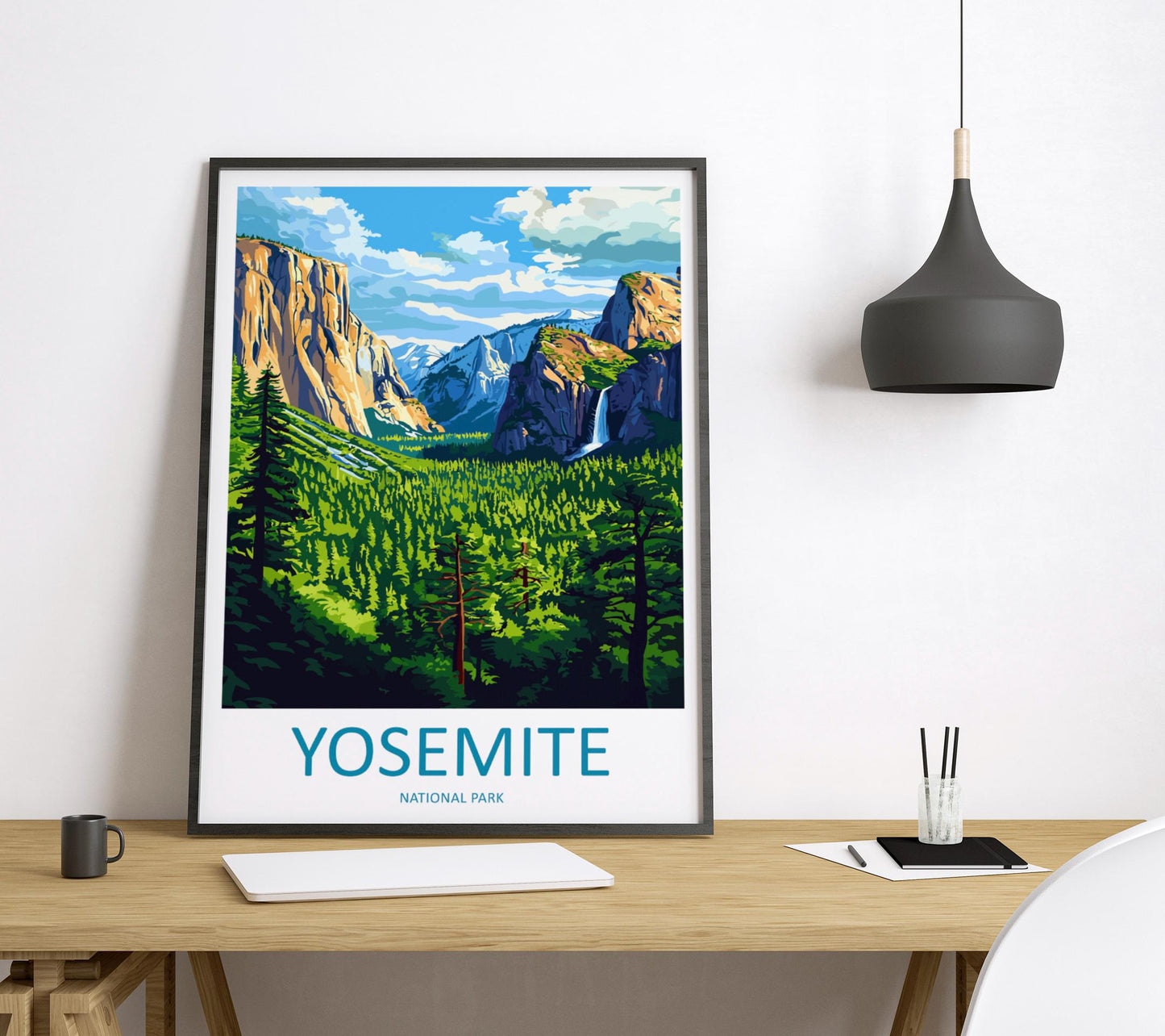 Yosemite Valley National Park Travel Print Wall Art Yosemite Valley Wall Hanging Home Décor Yosemite Valley Gift Art Lovers California Art