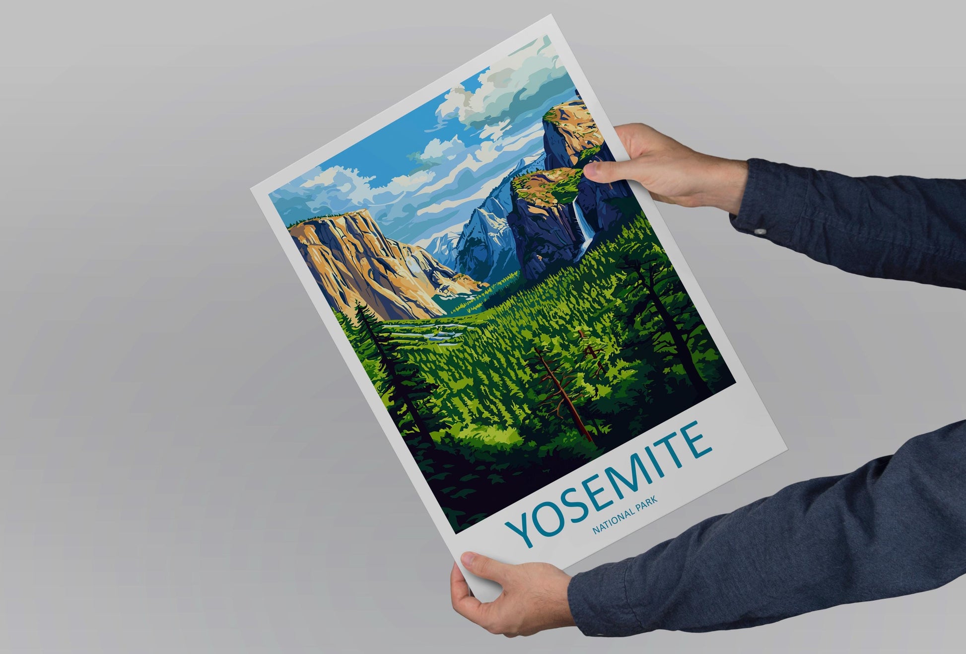 Yosemite Valley National Park Travel Print Wall Art Yosemite Valley Wall Hanging Home Décor Yosemite Valley Gift Art Lovers California Art