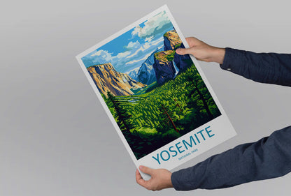 Yosemite Valley National Park Travel Print Wall Art Yosemite Valley Wall Hanging Home Décor Yosemite Valley Gift Art Lovers California Art