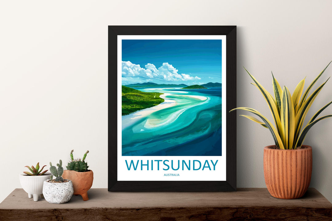 Whitsunday Travel Print Wall Art Whitsunday Wall Hanging Home Décor Whitsunday Gift Art Lovers Wall Art Australia Travel Print Whitsunday