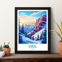 Vail Ski Resort Travel Print Wall Art Vail Ski Resort Wall Hanging Home Décor Vail Gift Art Lovers Ski Art Lover Gift Vail Print Skiing