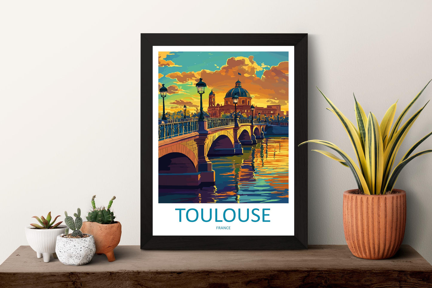 Toulouse Travel Print Wall Art Toulouse Wall Hanging Home Decoration Toulouse France Gift Art Lovers Wall Art Print Art Toulouse Travel Art