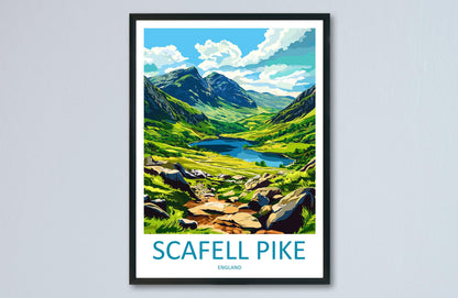 Scafell Pike Travel Print Wall Art Scafell Pike Wall Hanging Home Décor Scafell Pike Gift Art Lovers England Art Lover Gift Scafell Pike