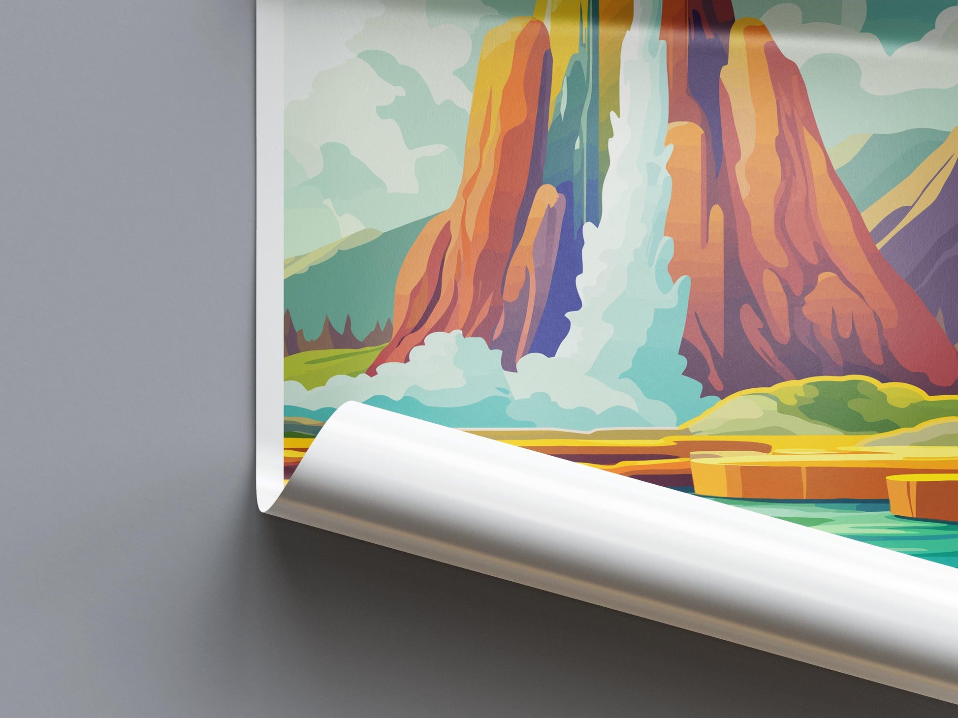 Fly Geyser Travel Print Fly Geyser Wall Decor Nevada Fly Geyser Art Fly Geyser Wall Art Nevada Poster Gift for Geothermal Wonder Lovers