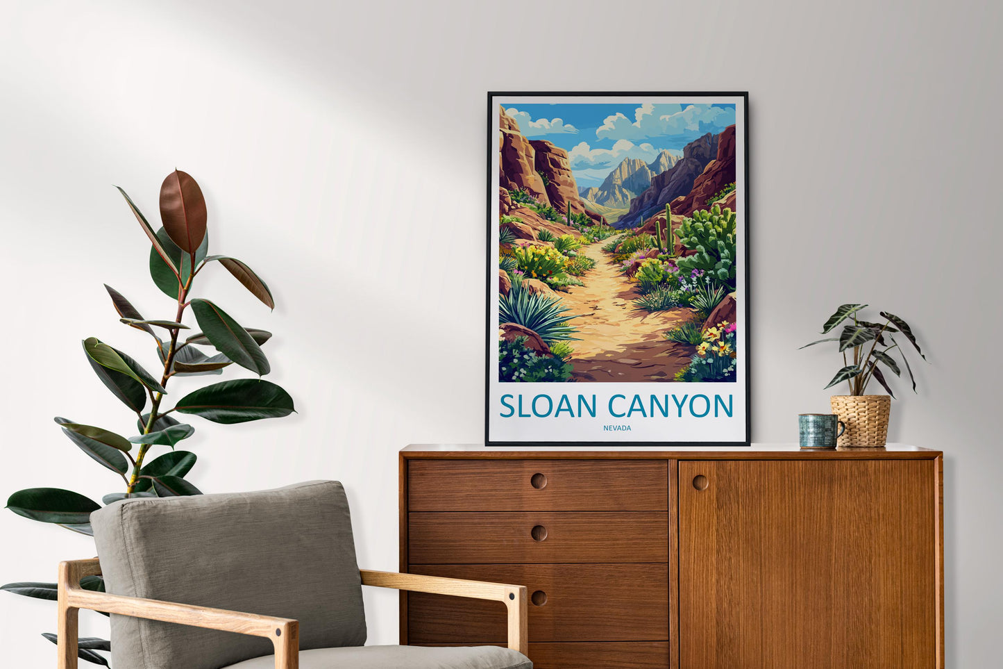 Sloan Canyon Travel Print Sloan Canyon Wall Decor Nevada Sloan Canyon Art Sloan Canyon Wall Art Nevada Poster Gift Sloan Canyon Nevada Print