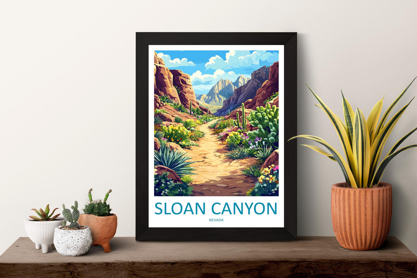 Sloan Canyon Travel Print Sloan Canyon Wall Decor Nevada Sloan Canyon Art Sloan Canyon Wall Art Nevada Poster Gift Sloan Canyon Nevada Print