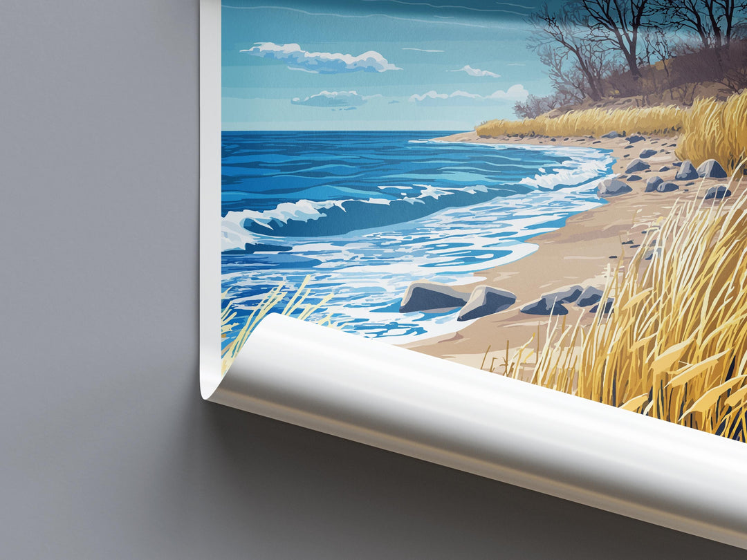 Illinois Beach State Park Travel Print Illinois Beach Wall Decor Illinois Beach Art Illinois Beach Wall Art Illinois Poster Gift Illinois