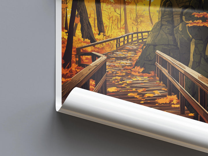 Rock Cut State Park Travel Print Rock Cut Wall Decor Illinois Rock Cut Art Rock Cut Wall Art Illinois Poster Gift for Nature and Outdoor
