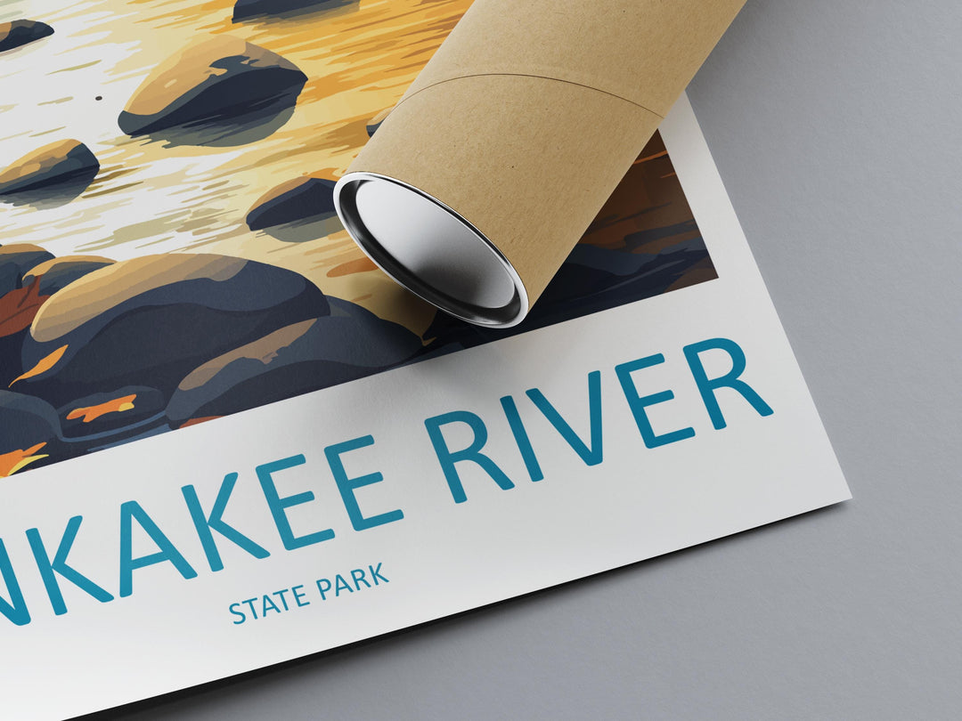Kankakee River State Park Travel Print Kankakee River Wall Decor Illinois Kankakee River Art Kankakee River Wall Art Illinois Poster