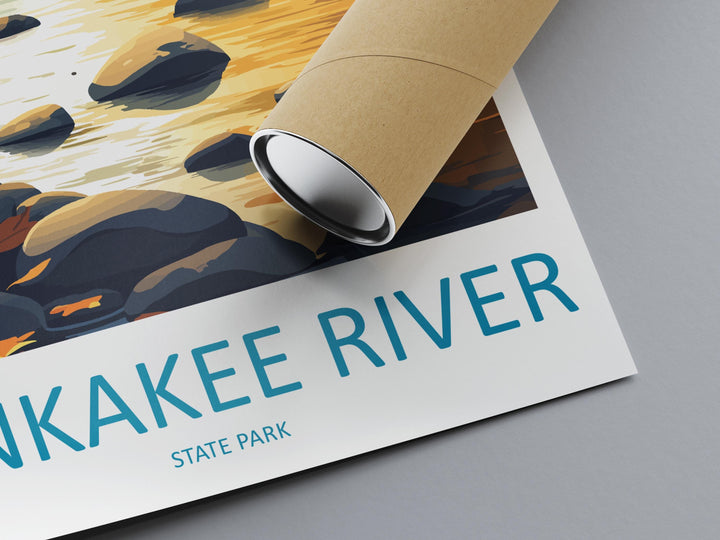 Kankakee River State Park Travel Print Kankakee River Wall Decor Illinois Kankakee River Art Kankakee River Wall Art Illinois Poster