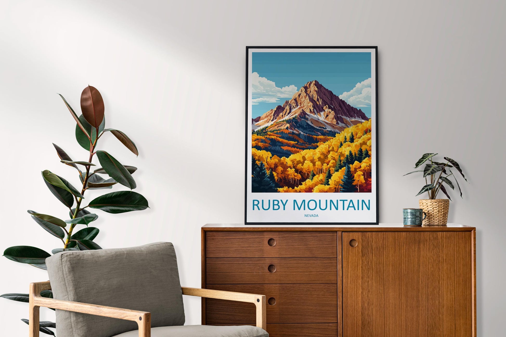 Ruby Mountain Travel Print Ruby Mountain Wall Decor Nevada Ruby Mountain Art Ruby Mountain Wall Art Nevada Poster Gift Ruby Mountain Art