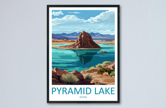 Pyramid Lake Travel Print Pyramid Lake Wall Decor Nevada Pyramid Lake Art Pyramid Lake Wall Art Nevada Poster Gift Pyramid Lake Wall Art