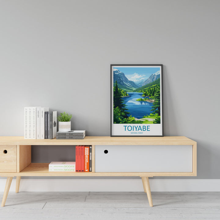 Toiyabe National Forest Travel Print Toiyabe Wall Decor Nevada Toiyabe Art Toiyabe Wall Art Nevada Poster Gift Toiyabe Art Nevada Poster