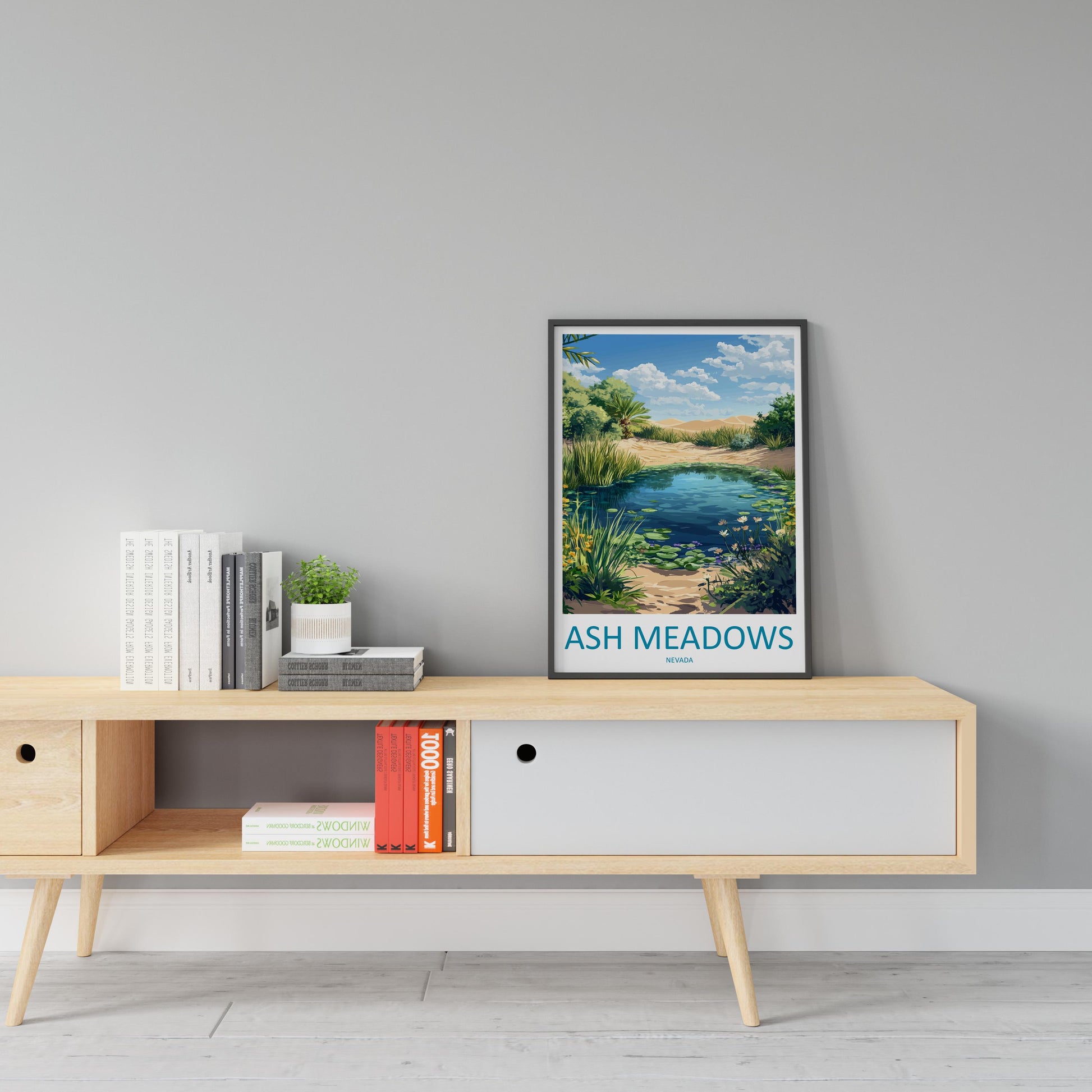 Ash Meadows Travel Print Ash Meadows Wall Decor Nevada Ash Meadows Art Ash Meadows Wall Art Nevada Poster Gift Ash Meadows Art Nevada Poster