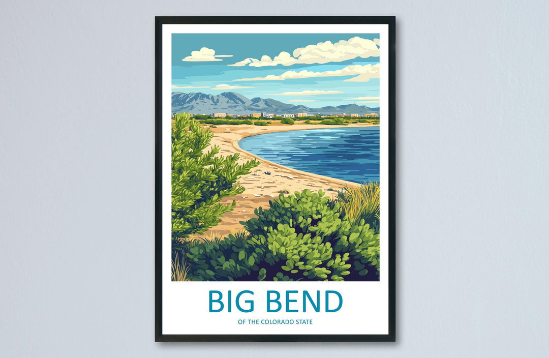 Big Bend Travel Print Big Bend Wall Decor Nevada Big Bend Art Big Bend Wall Art Nevada Poster Gift Big Bend Colorado Art Big Bend Poster Art
