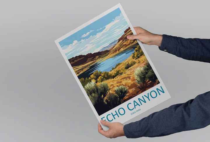 Echo Canyon Travel Print Echo Canyon Wall Decor Nevada Echo Canyon Art Echo Canyon Wall Art Nevada Poster Gift Echo Canyon Park Art