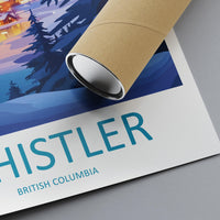 Whistler Travel Print Wall Art Whistler Wall Hanging Home Décor Whistler Gift Art Lovers Ski Art Lover Gift Whistler Print Skiing Whistler