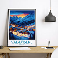 Val d'Isère Travel Print Wall Art Val d'Isère Wall Hanging Home Décor Val d'Isère Gift Art Lovers Ski Art Lover Gift Val d'Isère Print Ski