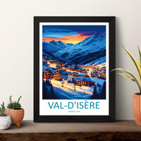 Val d'Isère Travel Print Wall Art Val d'Isère Wall Hanging Home Décor Val d'Isère Gift Art Lovers Ski Art Lover Gift Val d'Isère Print Ski