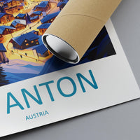 St. Anton Travel Print Wall Art St. Anton Wall Hanging Home Décor St. Anton Gift Art Lovers Ski Art Lover Gift St. Anton Print Skiing Print