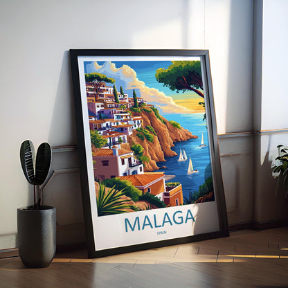 Malaga Travel Print Wall Art Malaga Wall Hanging Home Décor Malaga Gift Art Lovers Spain Art Lover Gift Malaga Wall Décor Malaga Spain Decor