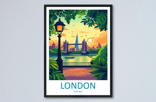 London Travel Print Wall Art London Wall Hanging Home Décor London Gift Art Lovers England Art Lover Gift London Travel Gift