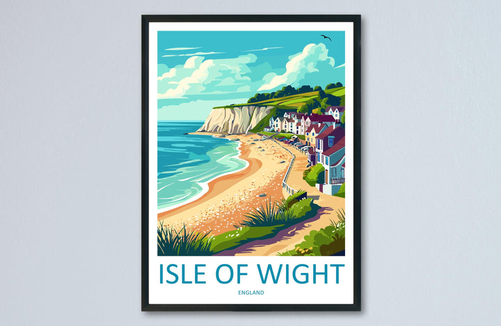 Isle Of Wight Travel Print Wall Art Isle Of Wight Wall Hanging Home Decor Isle Of Wight Gift Art Lovers Wall Art AONB Print