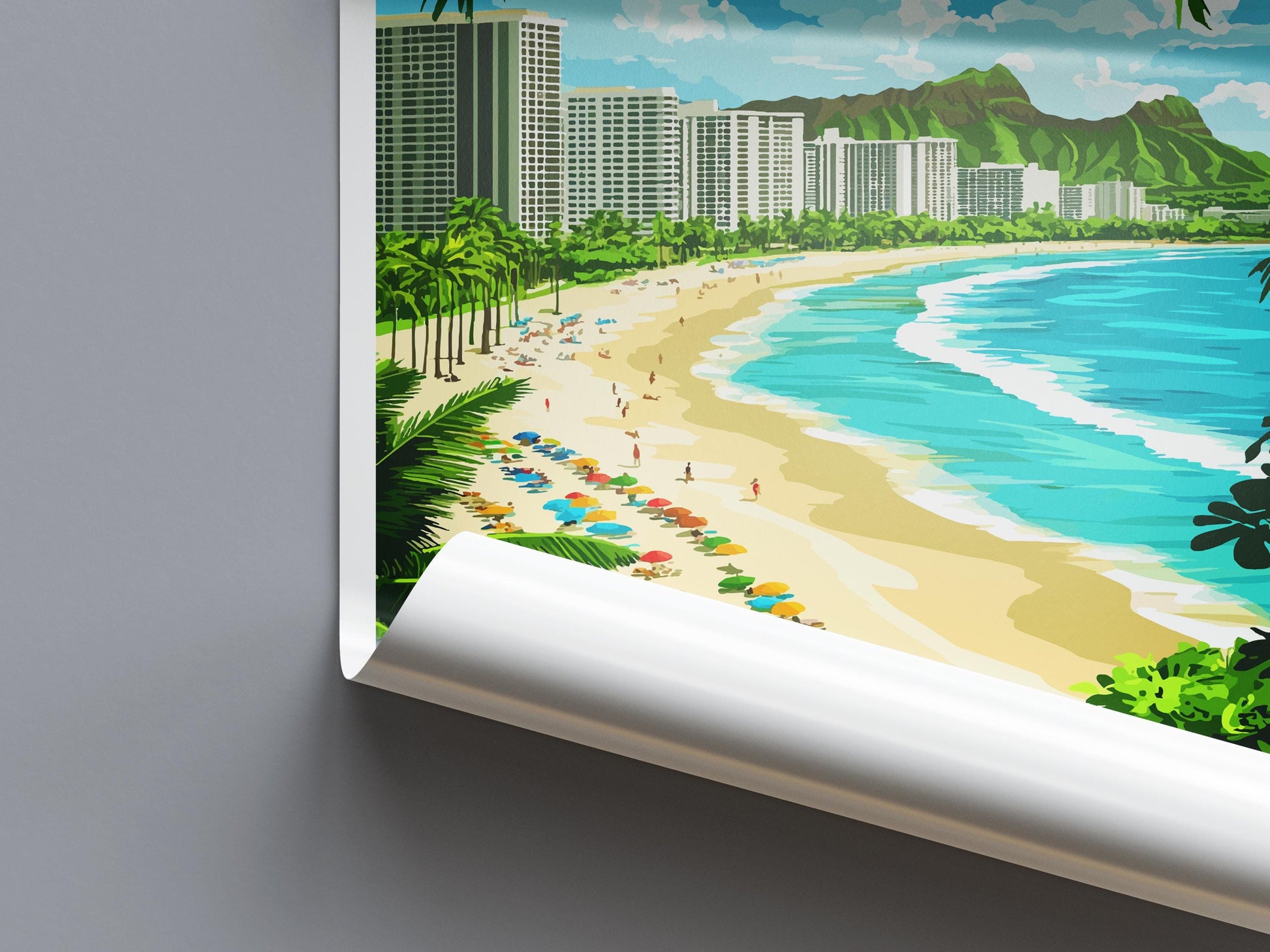 Honolulu Travel Print Wall Art Honolulu Wall Hanging Home Décor Honolulu Gift Art Lovers Hawaii Art Lover Gift Print Artwork