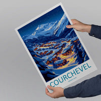 Courchevel Travel Print Wall Art Courchevel Wall Hanging Home Décor Courchevel Gift Art Lovers Ski Art Lover Gift Courchevel Print Skiing