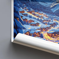 Courchevel Travel Print Wall Art Courchevel Wall Hanging Home Décor Courchevel Gift Art Lovers Ski Art Lover Gift Courchevel Print Skiing