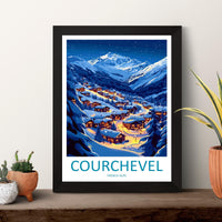 Courchevel Travel Print Wall Art Courchevel Wall Hanging Home Décor Courchevel Gift Art Lovers Ski Art Lover Gift Courchevel Print Skiing