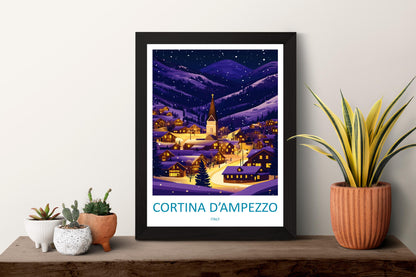Cortina d'ampezzo Travel Print Wall Art Cortina d'ampezzo Wall Hanging Home Decoration Cortina d'ampezzo Gift Art Lovers Wall Art Print Art