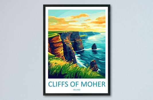 Cliffs of Moher Print Cliffs of Moher Home Décor Landscape Art Print Cliffs of Moher Wall Art for Ireland Enthusiast Gift Wall Hanging Art