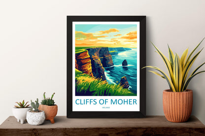 Cliffs of Moher Print Cliffs of Moher Home Décor Landscape Art Print Cliffs of Moher Wall Art for Ireland Enthusiast Gift Wall Hanging Art