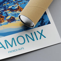 Chamonix Travel Print Wall Art Chamonix Wall Hanging Home Décor Chamonix Gift Art Lovers Ski Art Lover Gift Chamonix Print Skiing Artwork