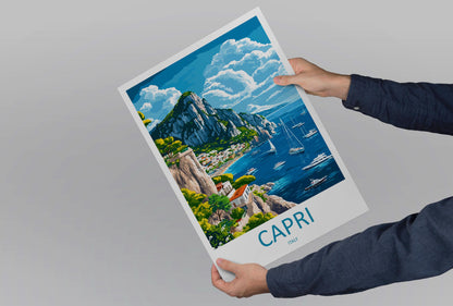 Capri Travel Print Wall Art Capri Travel Gift Wall Hanging Art Decor