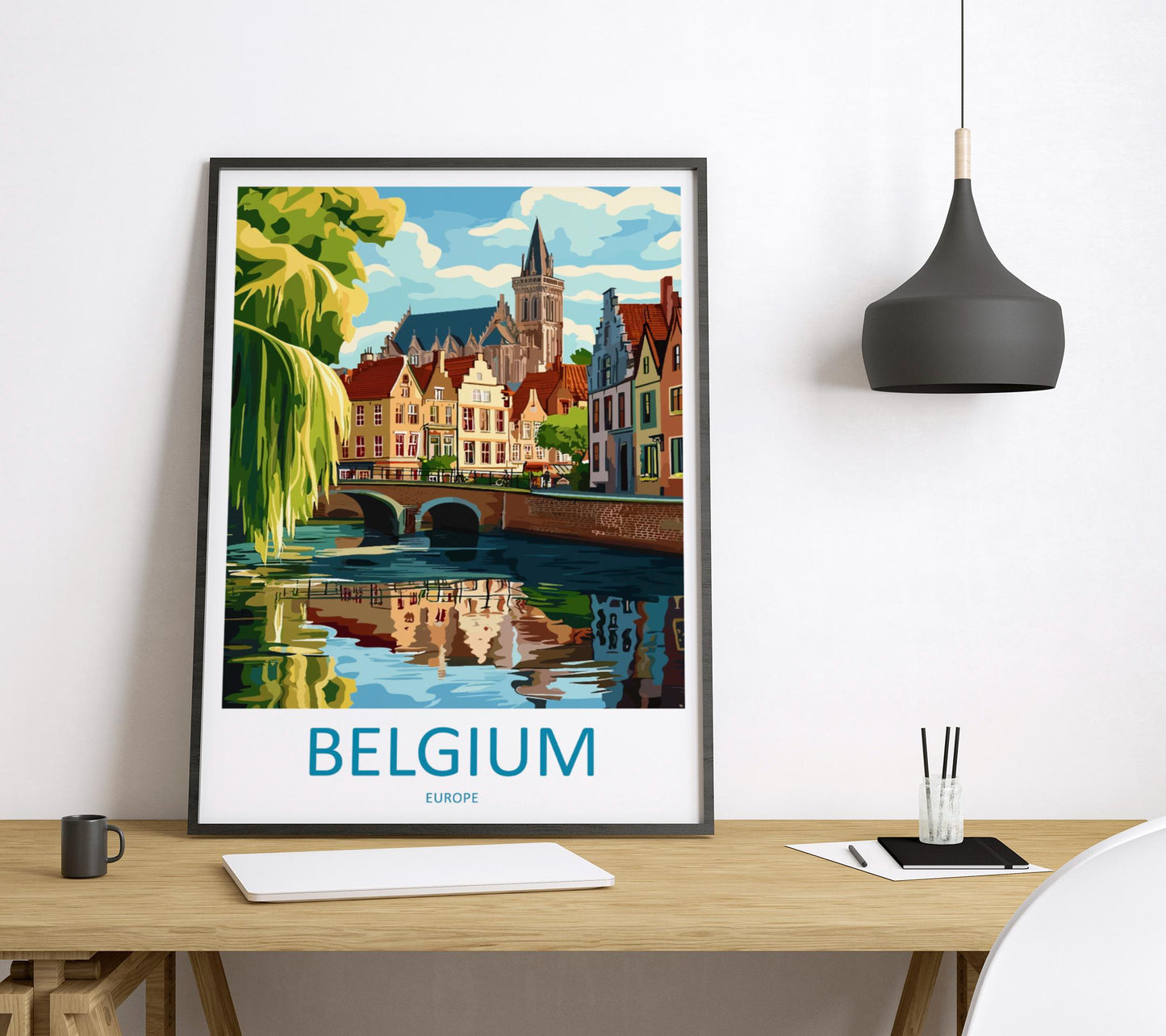 Belgium Travel Print Wall Art Belgium Wall Hanging Home Décor Belgium Gift Art Lovers Belgium Art Lover Gift Brussels Wall Décor