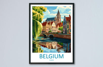 Belgium Travel Print Wall Art Belgium Wall Hanging Home Décor Belgium Gift Art Lovers Belgium Art Lover Gift Brussels Wall Décor