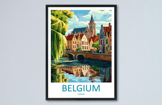 Belgium Travel Print Wall Art Belgium Wall Hanging Home Décor Belgium Gift Art Lovers Belgium Art Lover Gift Brussels Wall Décor