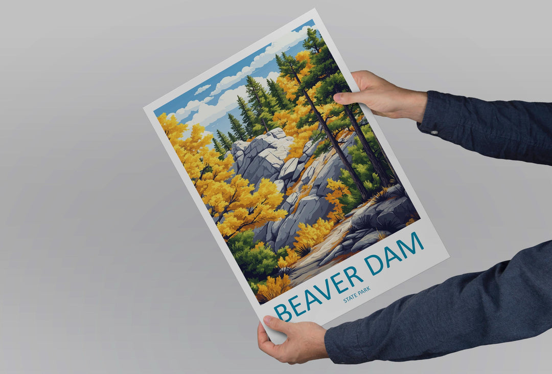 Beaver Dam Travel Print Beaver Dam Wall Decor Nevada Beaver Dam Art Beaver Dam Wall Art Nevada Poster Gift Beaver Dam Park Art Nevada