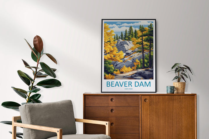 Beaver Dam Travel Print Beaver Dam Wall Decor Nevada Beaver Dam Art Beaver Dam Wall Art Nevada Poster Gift Beaver Dam Park Art Nevada