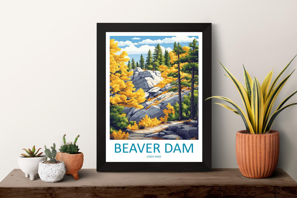 Beaver Dam Travel Print Beaver Dam Wall Decor Nevada Beaver Dam Art Beaver Dam Wall Art Nevada Poster Gift Beaver Dam Park Art Nevada
