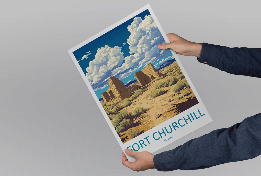 Fort Churchill Travel Print Fort Churchill Wall Decor Nevada Fort Churchill Art Fort Churchill Wall Art Nevada Poster Gift Fort Churchill